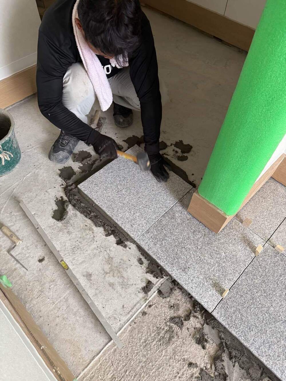 石貼り工事